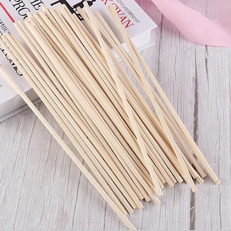 20-50 Stuks Natuurlijke Diy Houten Stokken Handgemaakte Extra Dikke Rotan Aromatherapie Diffuser Refill Sticks Houtbewerking Rotan Stok