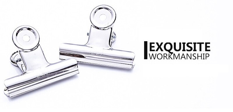 6 Pcs circle iron stainless steel 64mm round clamps small clip spring clips powerful paper clips deli 9522