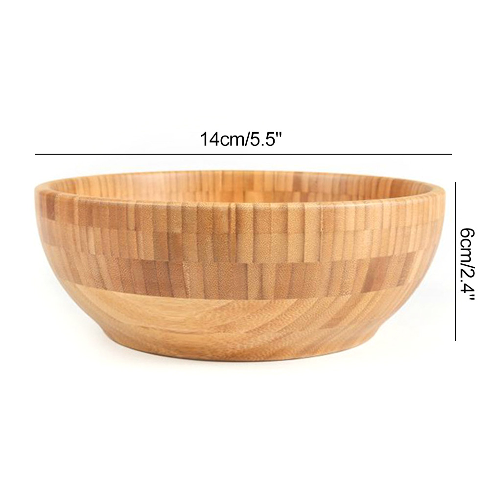 hibuy houten schaal 25 cm diameter van natuurlijk hout, slakom, serveerschaal