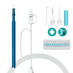 En Ohr, Reinigung, Endoskop, USB, Visuelle, Ohr, Lay, 5,5mm, cámara de 0,3 MP, Android, PC, Ohr, pick Otoskop, Endoskop, werkzeug: Azul