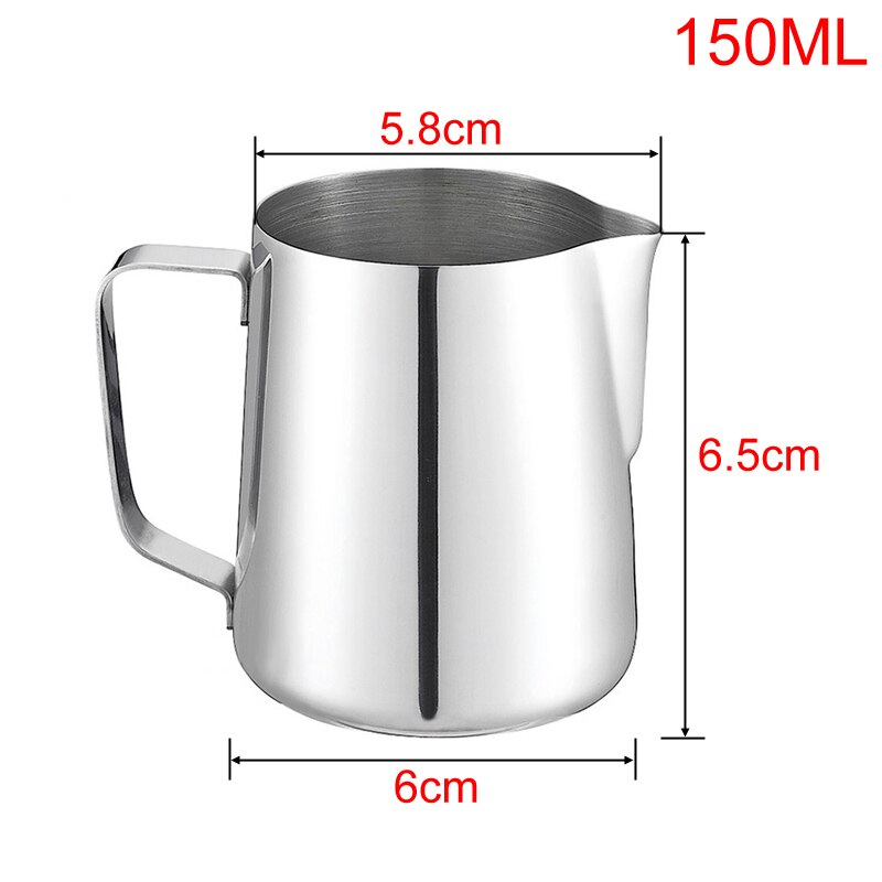 350Ml 500Ml 700Ml 1000Ml Rvs Melk Werper Geschikt Voor Koffie, latte &amp; Opschuimen Melk Koffie Pitcher Pull Bloem: 150ml