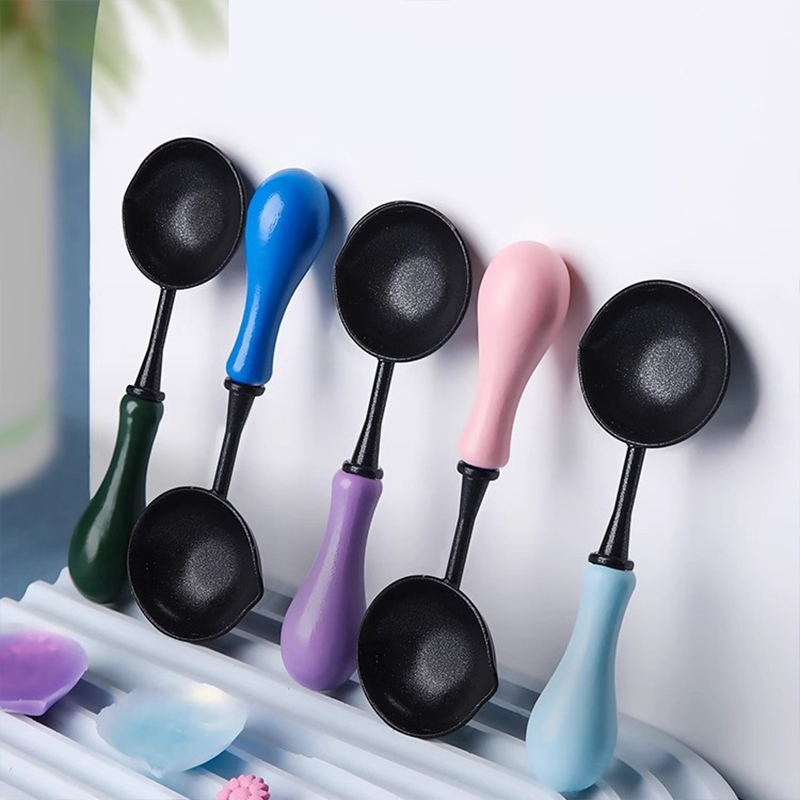 Pieczątki woskowe Pieczęć woskowa Łyżka Sello klasyczny Łatwe czyszczenie Nieprzywierające łyżki Zestaw farb ognistych Niestandardowe pieczęć Materiały ślubne SB080