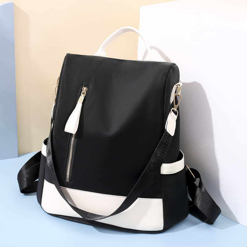 Plecak damski codzienna torba na ramię moda ładna tkanina nylonowa damski plecak na co dzień stylowy elegancki plecak dziewczęcy torebka damska Mochila: Beżowy