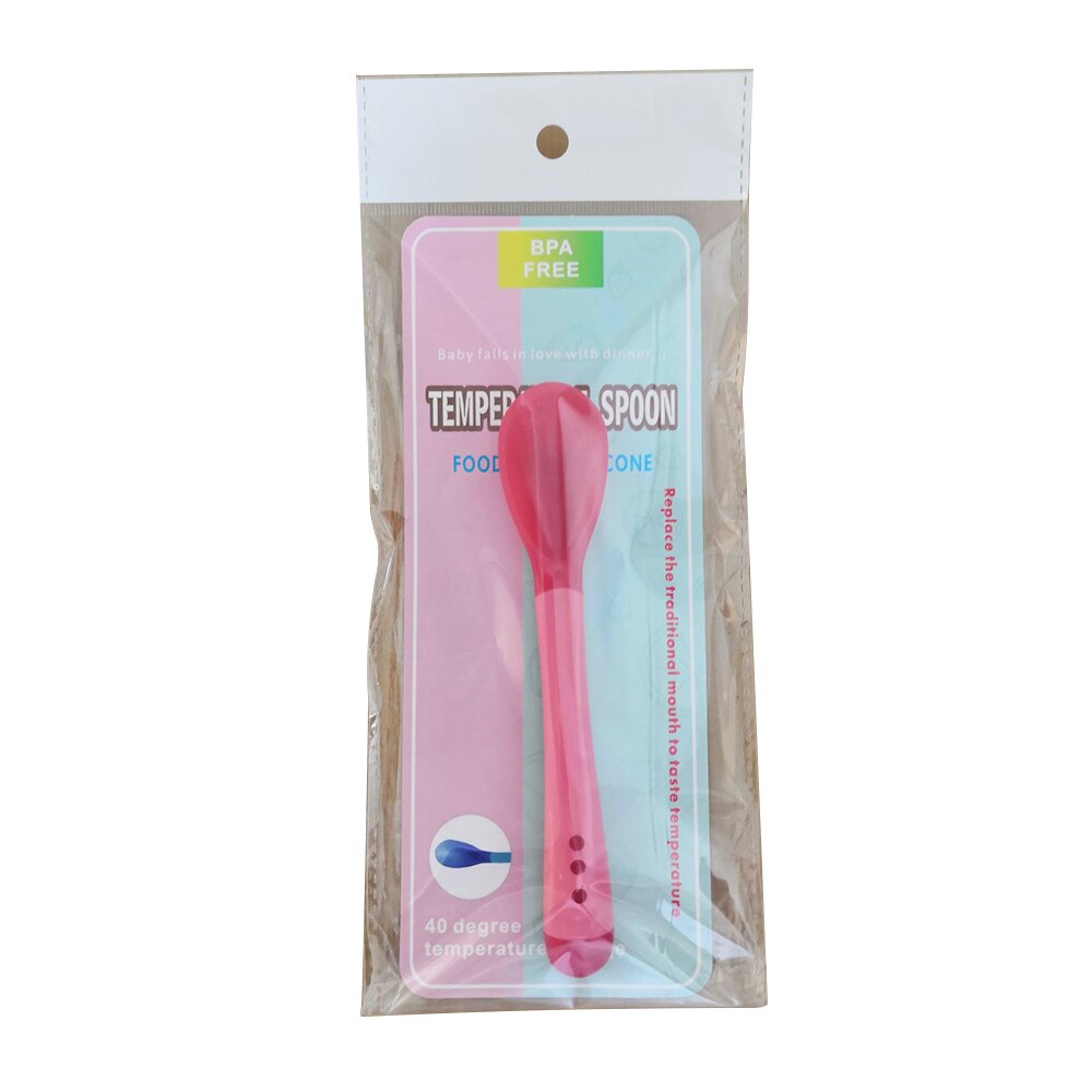 Cucharas con sensor de temperatura para niños, cucharas sensibles a la temperatura, vajilla para aprender a comer para bebé, vajilla de alimentación para chico