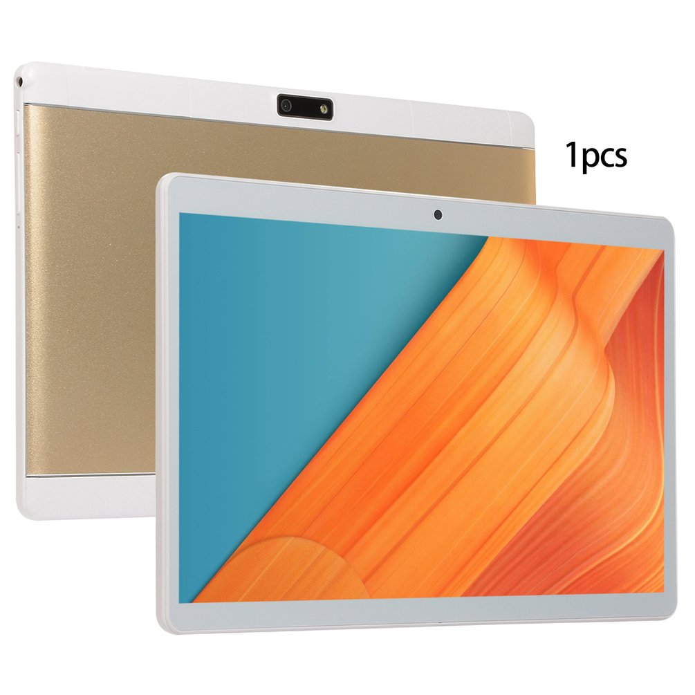 V10 Classic Tablet 10.1 Inch HD Large Screen Android 8.10 Version Portable Tablet 6G+64G Gold Tablet Gold EU Plug