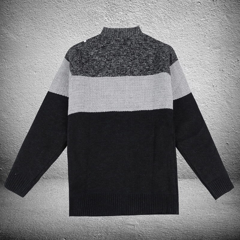 Hommes chandail manteau épais polaire Patchwork laine Cardigan pull vestes hiver tricoté manteaux mâle tricots de style décontracté