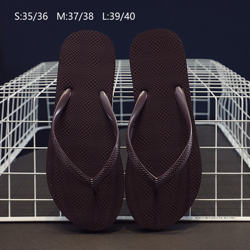 Sommer flip flops til kvinder strandsandaler afslappede sandaler med fladhælede skridsikre tøfler strandsko med åben tå til dame: 05 / 39 40