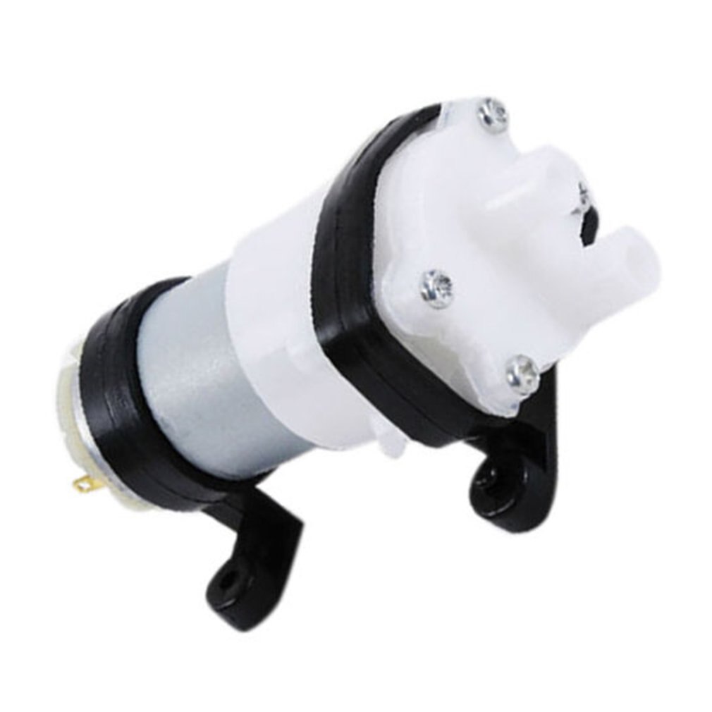 DC6-12V Diaphragm Pump Multifunction 385 Water Pump with Bracket Aquarium Pump Motor for Car Scrub Grain Oil Mini Pump