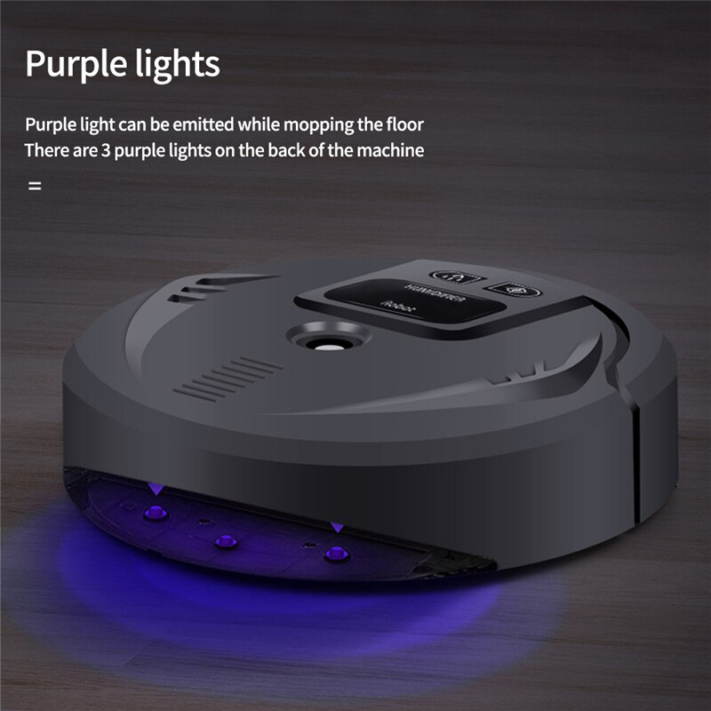 Household Lazy Intelligent Robot Powerful Cleaning System USB Charging UV Disinfection Diffuser Wireless Sweeping Vacuum Cleaner