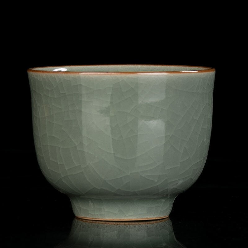 Kung Fu Tea Set Tea Cup Ceramic Tea Cup Teaware Modern White Porcelain Small Tea Cup Matte Ding Kiln Hand-painted Pu'er Cup: Clear