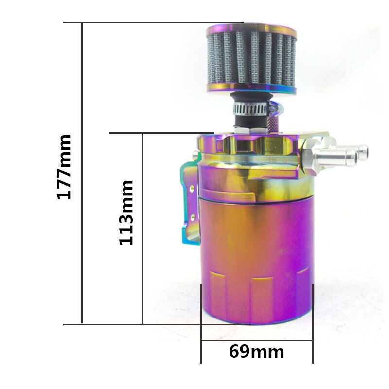 SPSLD-tanque de depósito de aceite de aluminio, accesorio con filtro de aire, Universal, 300ML