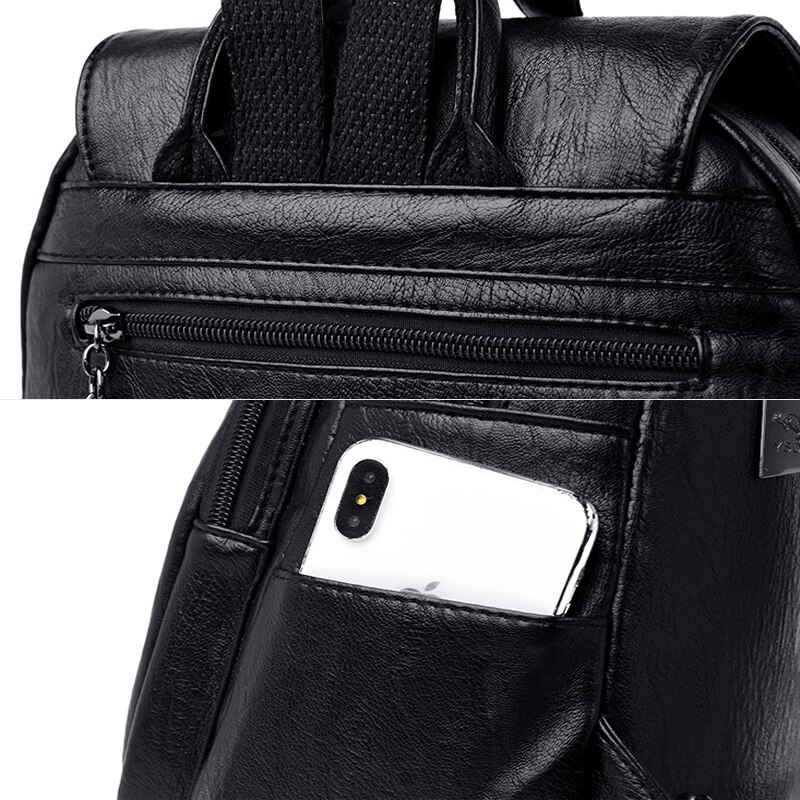 Vrouwen Lederen Rugzakken Vrouwelijke Vintage Rugzak Voor Meisjes Schooltas Reizen Rugzak Dames Sac A Dos Terug pack