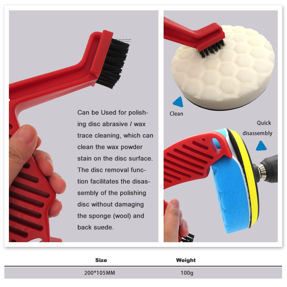 Foam Pad Conditioning Brush Polishing Pad Car Buffing Pad Cleaning Tool for Polisher Buffer Microfiber Compound Pads and Bonnets
