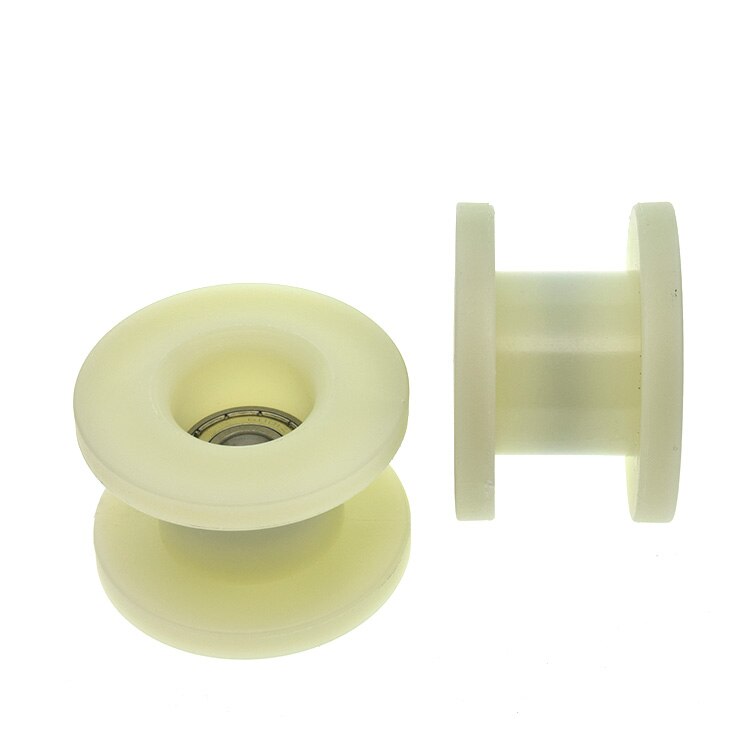 Bearing Plastic-Coated Safety Door Pulley H Groove Guide Wheel Roller 12*64*44mm