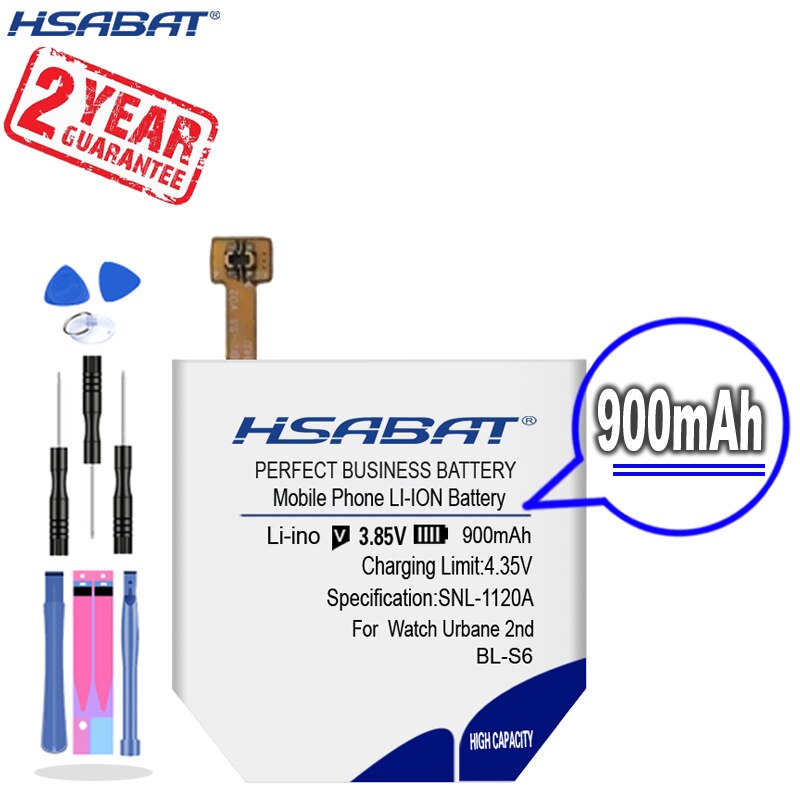 [ hsabat ] 900 mah bl -s6 ersatzakku für lg watch urbane 2nd edition lte  w200