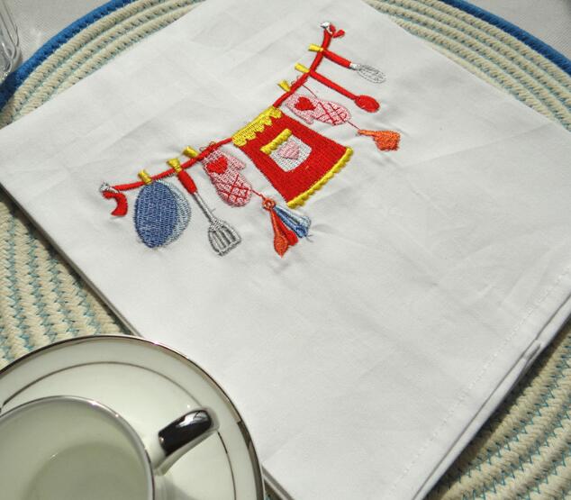 45x70cm simples bordado guardanapo de mesa algodão chá cozinha pano de limpeza cozimento pano foto fundo decoração: Baking tools