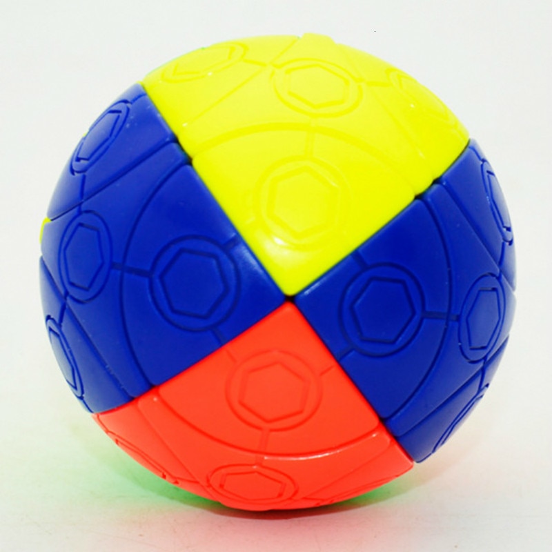 Strange Shape Cube Ball Four-color Football Sphere Magic Cube Speed Puzzle Good Quanlity Cubo Magico Toys For Children Kids