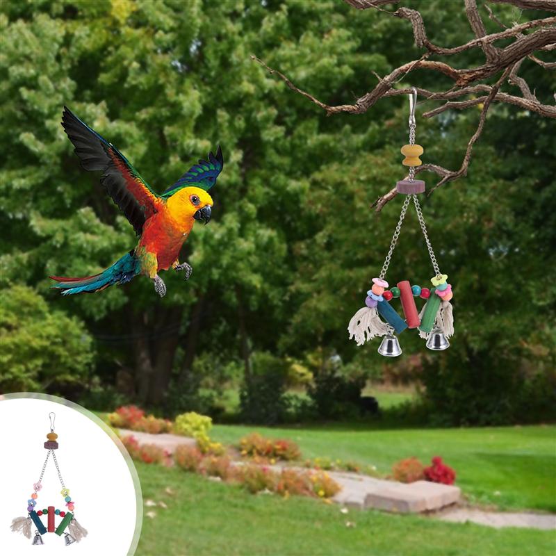 Beautiful view of Parrot Cage Add Ons With Hanging Toys