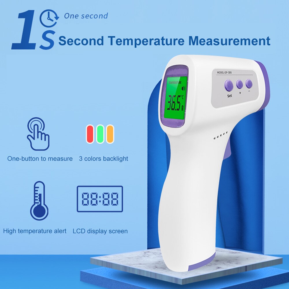 Termómetro Digital infrarrojo IR sin contacto, GP-300 de temperatura corporal, para la frente