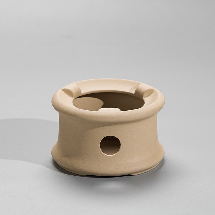 Teapot Warmer Insulation Base Vintage Ceramic Coarse Pottery Japanese Style Tea Kettle Tea Pot Holder Base Water Tea Warmer