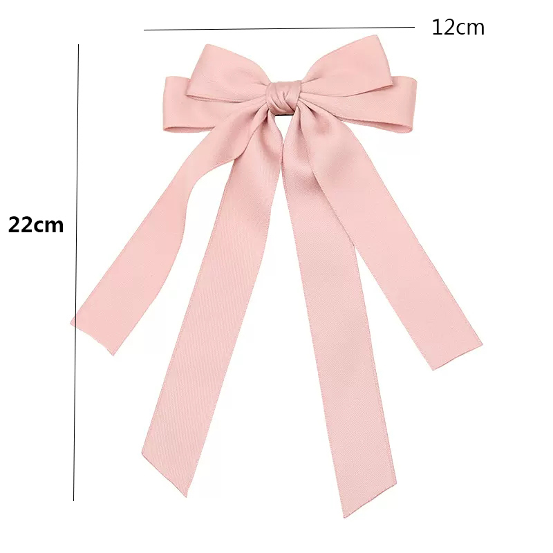 Lystrfac, cinta de tela a la , horquilla con lazo para el pelo para mujeres y niñas, pinzas para el cabello con lazo blanco y negro, Clip superior, accesorios para cabello femenino
