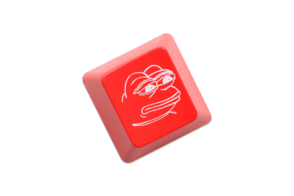 Nowość Shine Through Keycaps ABS Etched back lit black red r1 ESC Sad Frog THX meme Internet Trends: Olive