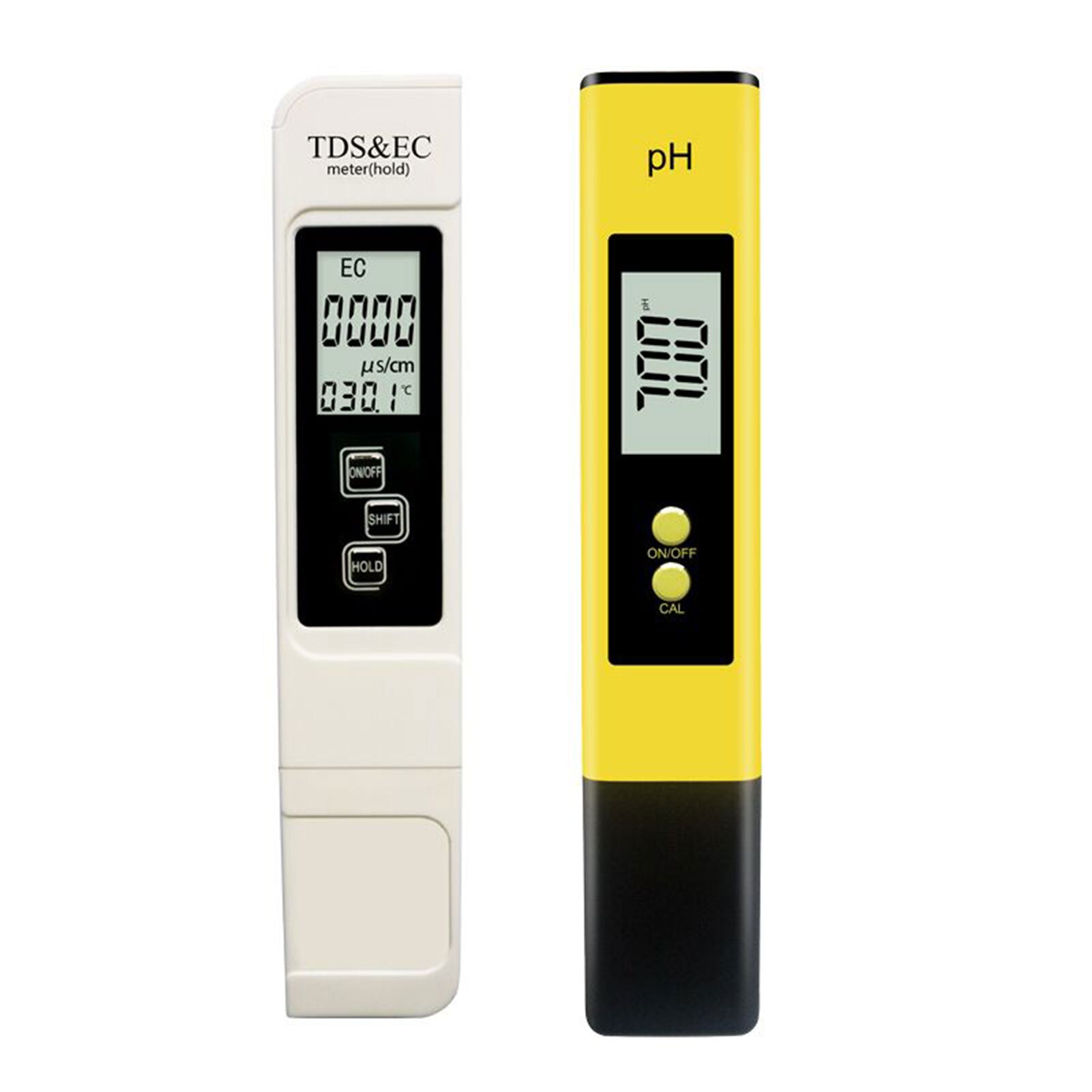 Ph Meter Water Detector Ph Acidometer Ph Waarde Test Prod Ec & Tds Geleidbaarheid Water Testen Pen Meter: White yellow