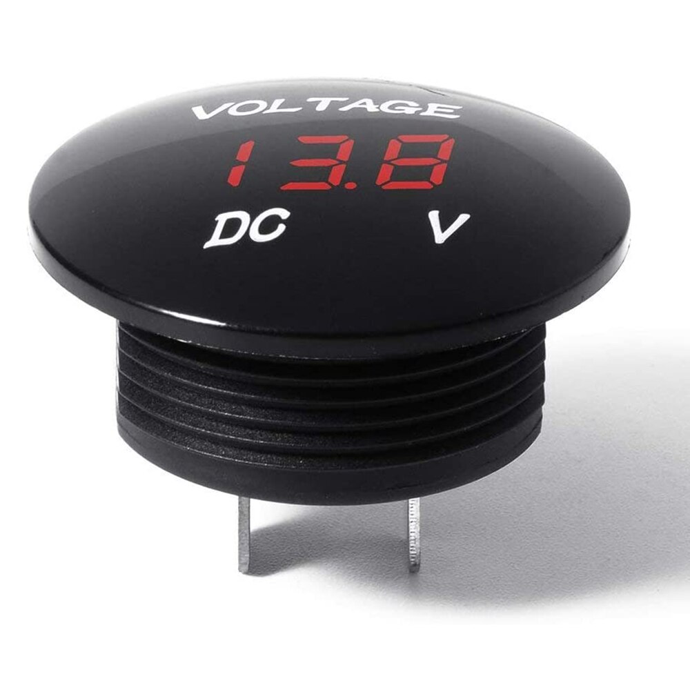 Okrągły DC5V-48V mini cyfrowy napięcie wolt metr samochód łódź automatyczny motocykl płyta ledowy próbnik monitor napięcie Mer wyświetlacz woltomierz