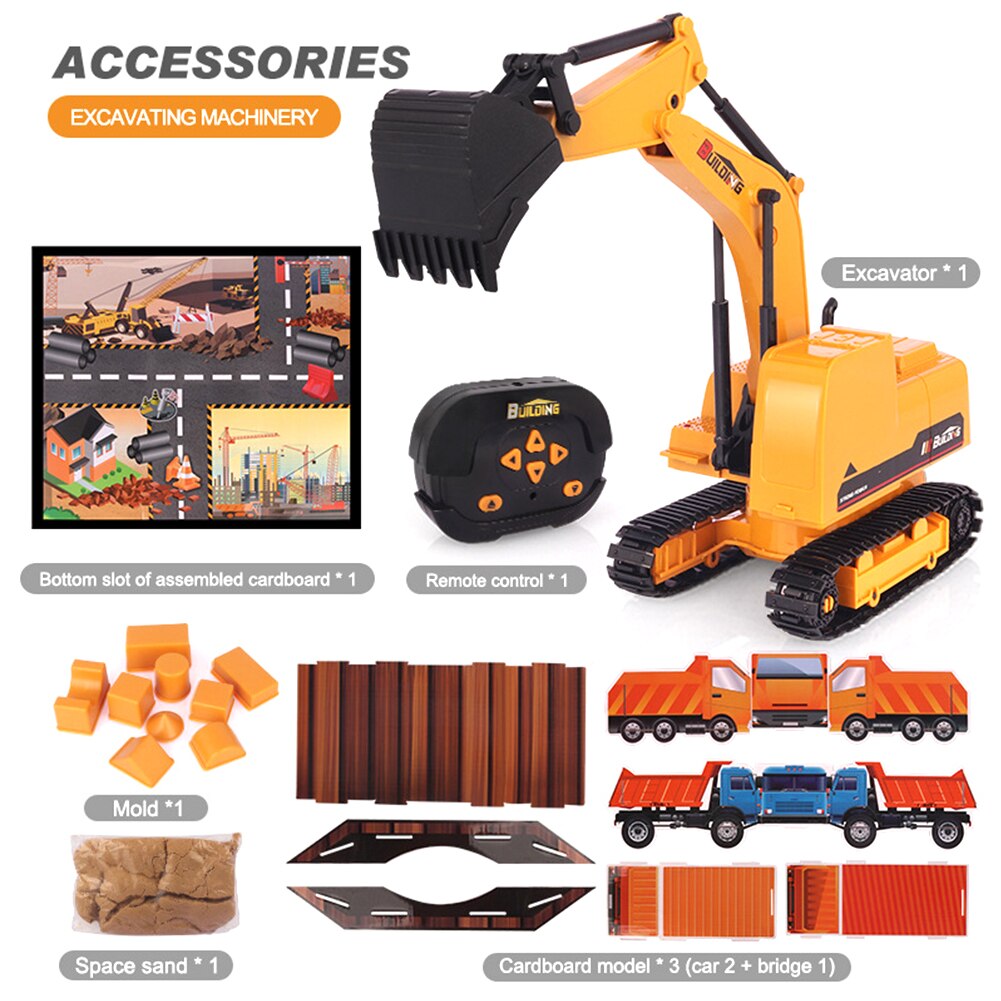 Tracteur Bulldozer RC 1:24 – Alliage D'aluminium, 2,4 GHz, 9 Canaux – Télécommande Incluse – Cadeau Enfant
