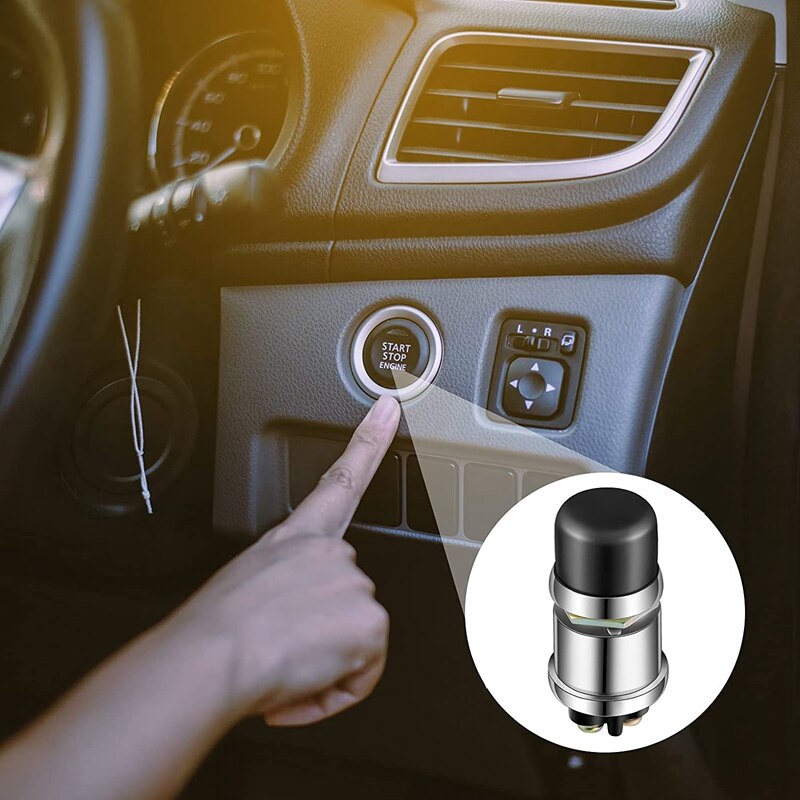 4 Pcs Engine Start Push Button Momentary Start Switch 12V / 24V Weatherproof Push Button Start Switch For Car Truck Boat