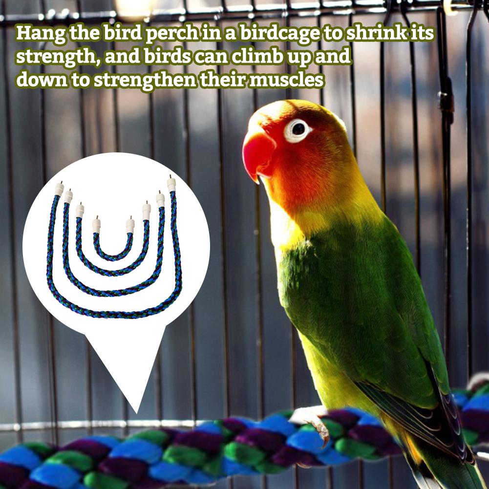 Perchas interactivas de cuerda para pájaros y loros, accesorios de jaula cómodos, juguetes de algodón Bungee, juguetes para pájaros Lovebird