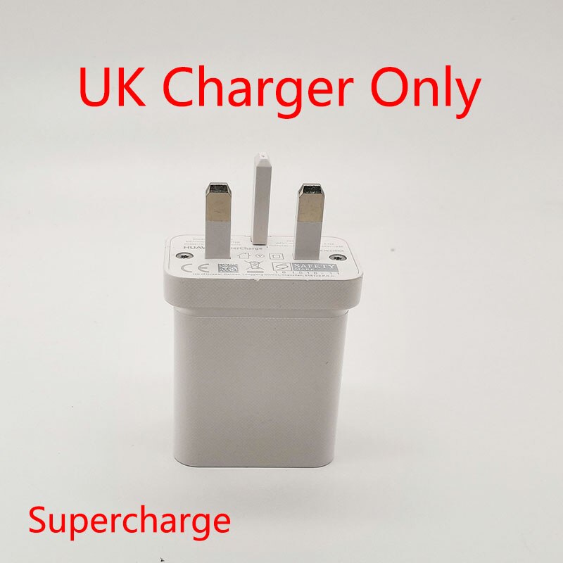 Originele Supercharge Oplader Voor Huawei P20 P10 Pro Plus Mate 9 10 20 Mobiele Telefoon Oplader Honor 10 Note10 5A super Charge Eu: UK Charger Only