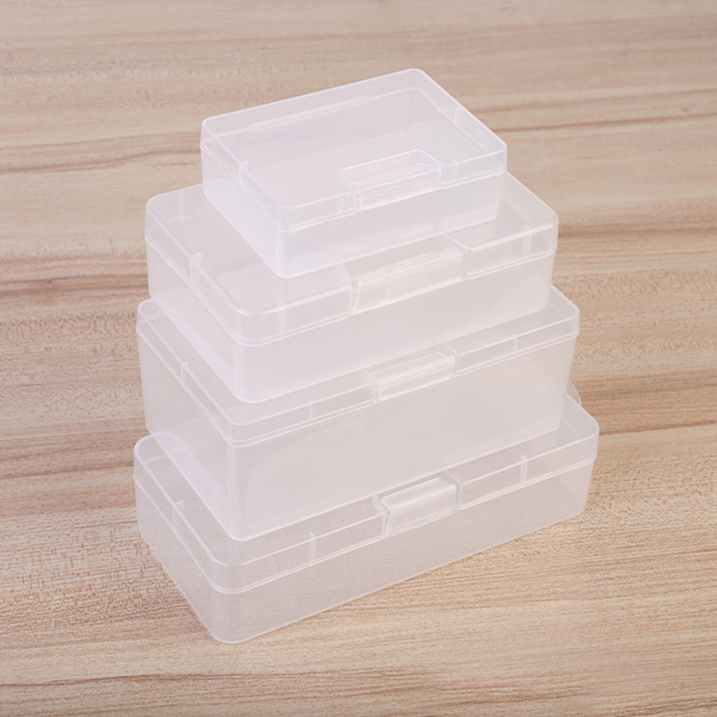 Plastic Transparante Opbergdoos Visitekaartje Tiny Briefpapier Doos Collectie Container Organizer