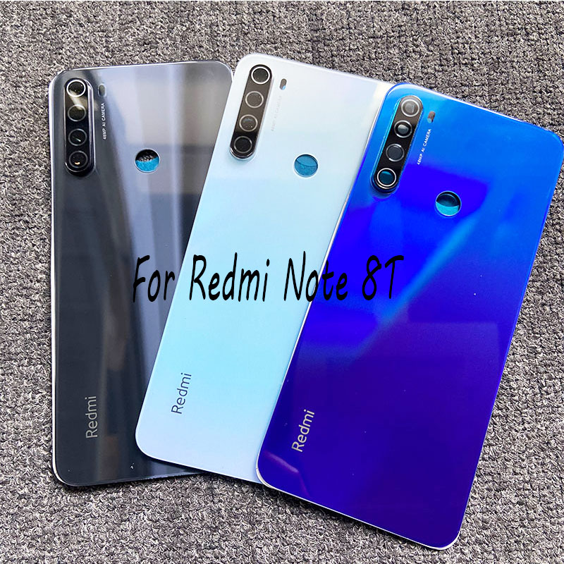 6.3 &quot neue Batterie Abdeckung Für Xiaomi Redmi Hinweis 8T 8 Zurück Glas Hinten Gehäbenutzen 3D fallen Mit kamera Objektiv Tafel