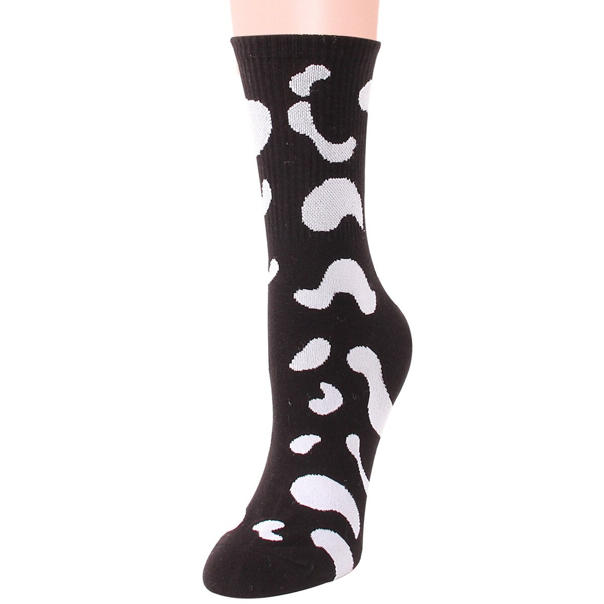 Harajuku kawaii søde sokker kvinder mejeri zebramønster bløde åndbare bomuldsstrømper ankelhøje afslappede behagelige sokker st.: Stil 8