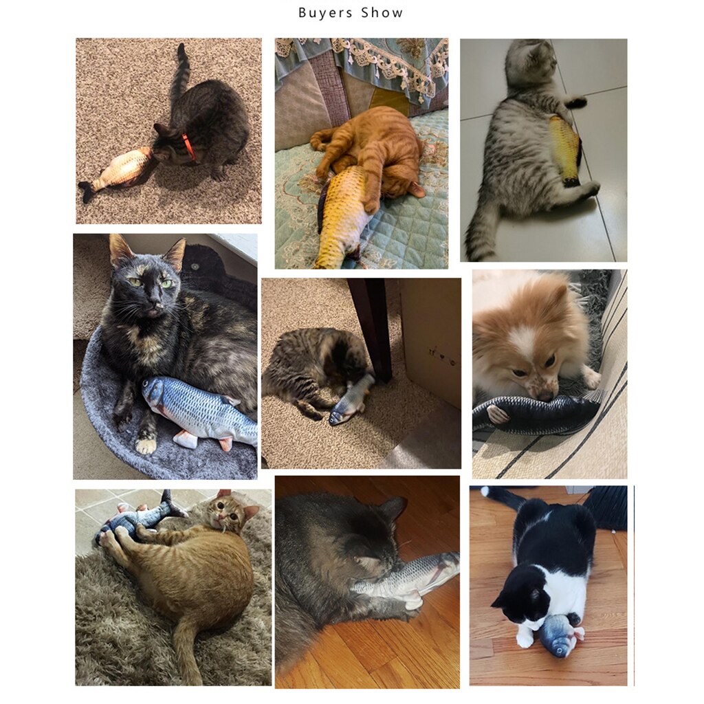 Realistic Cat Electric Fish Toy Cat Toy Training Teaser Toys