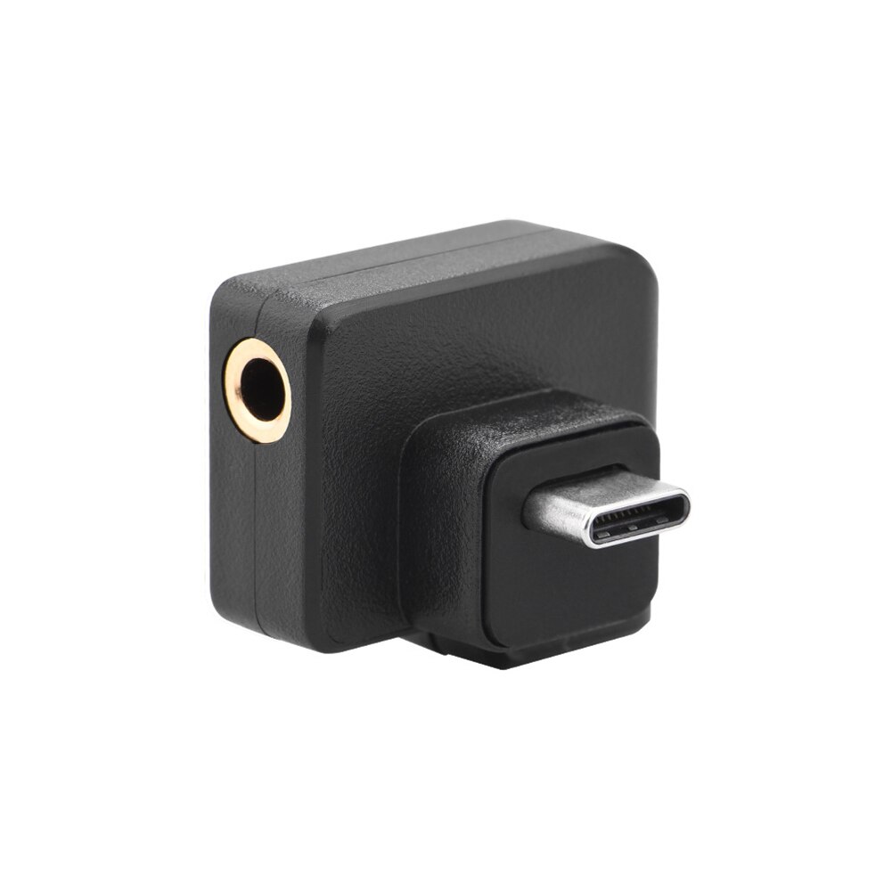 Praktischer audio-abs-dual -3.5mm- mikrofon-adapter, datenübertragungszubehör, tragbarer anschluss, ladefunktion für osmo action