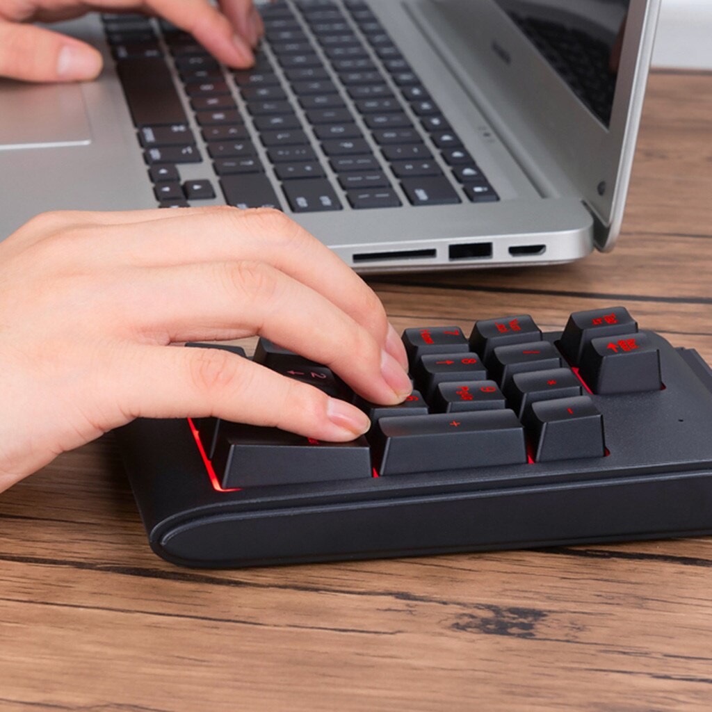 USB wired luminous numeric keyboard backlit RGB three-color variable light waterproof numeric keyboard