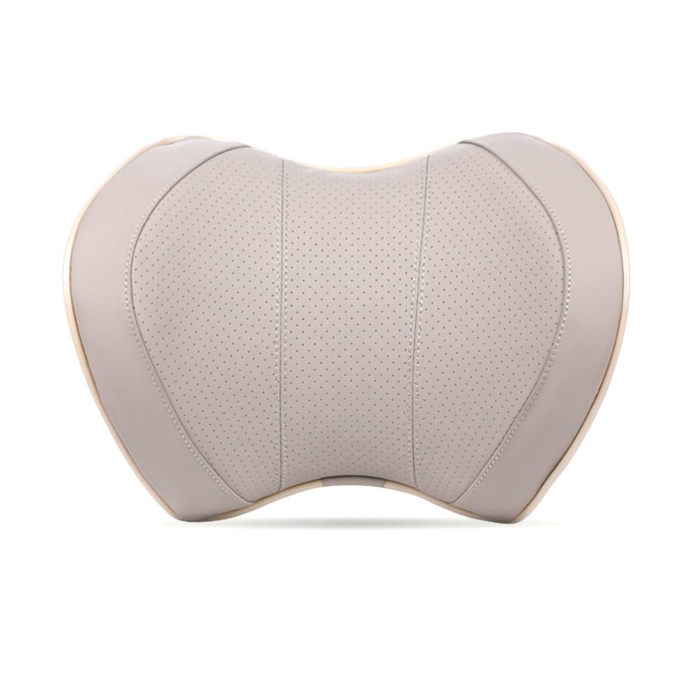 Car Seat Head Neck Rest Massage Auto Pillow Space Memory Neck Headrest Car Cover Vehicular Pillow Seat Headrest Accessories: Beige
