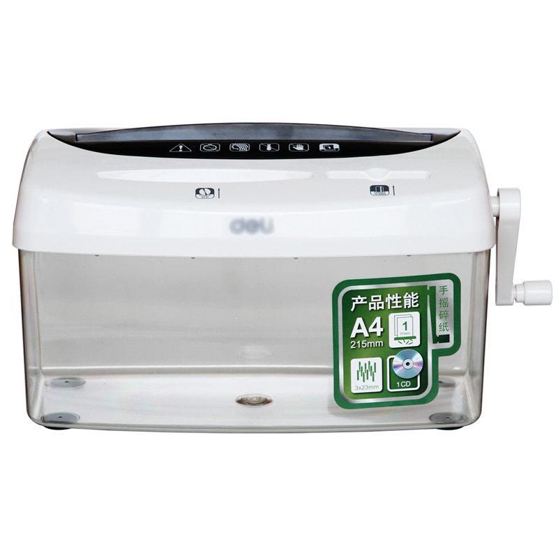 Brand 4L Desktop Manual A4 Paper Shredder Compatible Cutting For Paper & Credit card & CD 1 Sheet/Shred