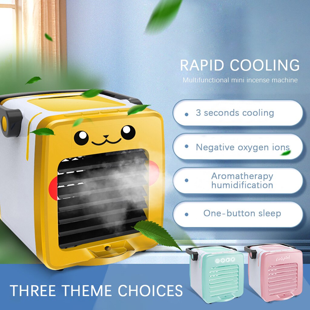 Mini Portable Air Conditioner USB Charging Portable Multifunction Air Conditioning Fan Home Refrigerator 10ml Water Tank