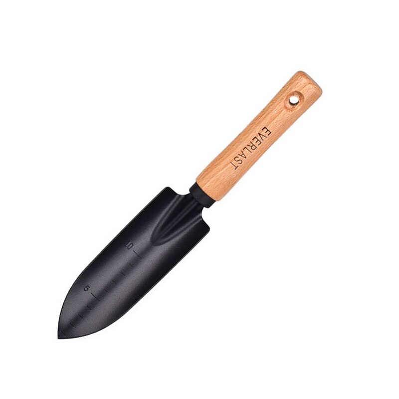 Carbon Steel Garden Shovel Flower Planting Shovel Garden Wooden Handle Gardening Camping Digging Tools TaoHuaYuan Tool: A