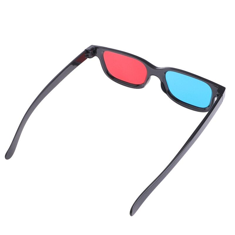 Universal Black Frame Red Blue Cyan Anaglyph 3D Glasses 0.2mm For Movie Game DVD