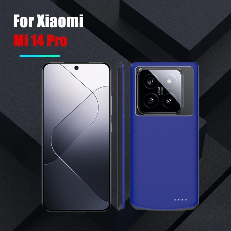 Powerbank Cover voor Xiaomi Mi 14 Externe batterijhoesjes Draagbare oplader Power Bank Cover voor Xiaomi 14 Pro Power Case: legergroen