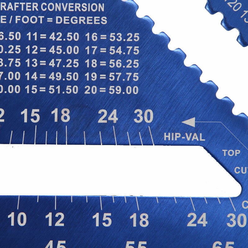Angle Ruler 7/12 inch Metric Aluminum Alloy Triangular Measuring Ruler Woodwork Speed Square Triangle Angle Protractor Measuring