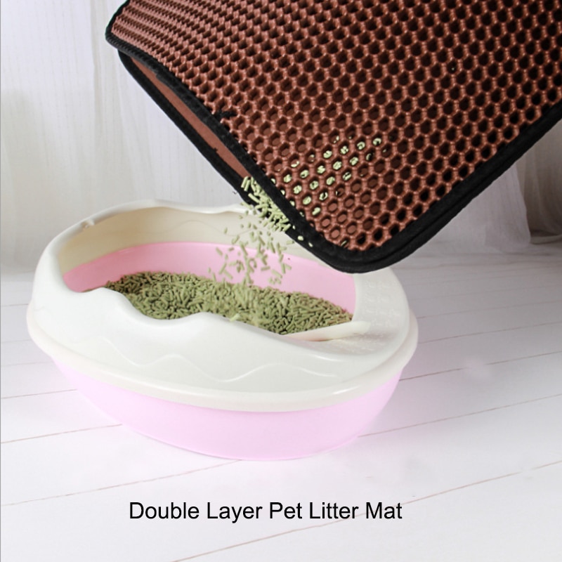 Pet litter mat with Double layer waterproof clean pad accessories for dog cat toilet
