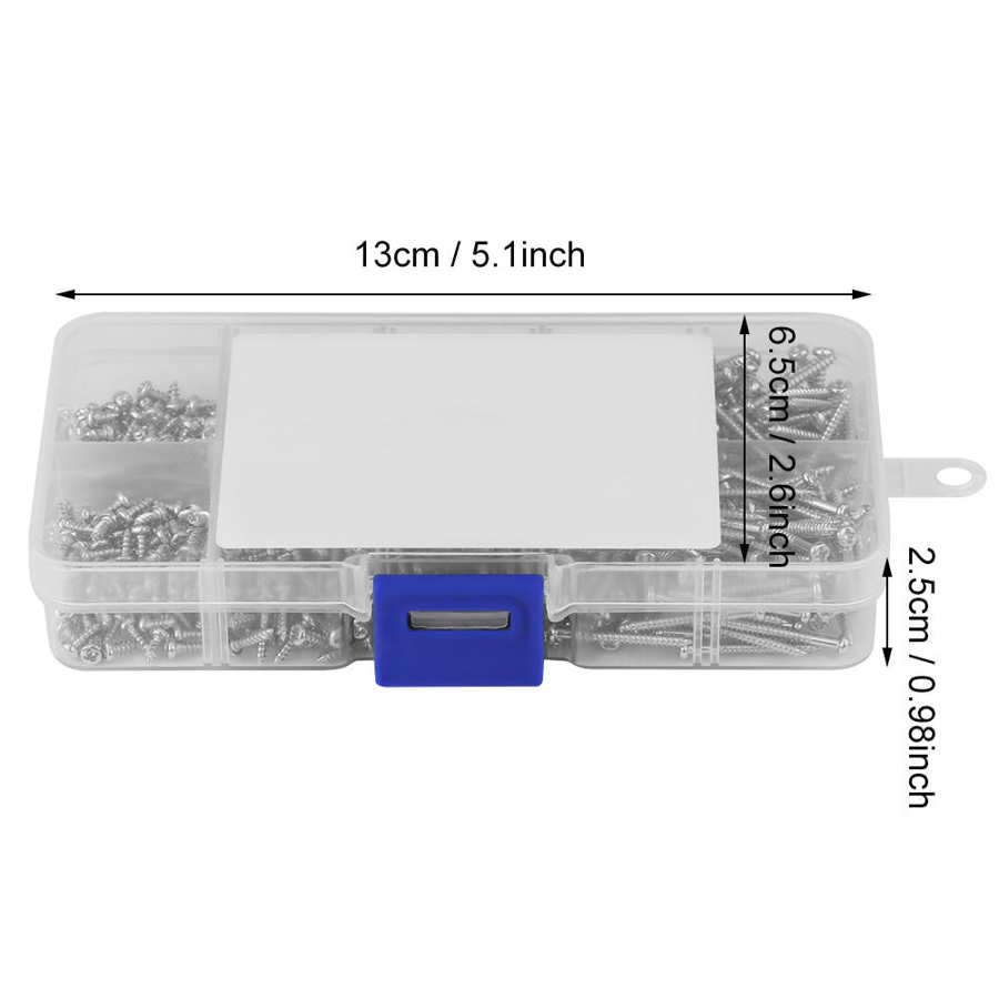 screw thread repair thread repair kit 800pcs M2 Drive Pan Self-Tapping Screws Woodworking Fastener with Box