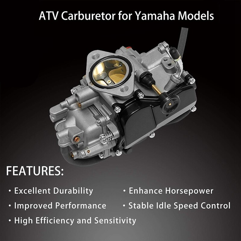 FLYPIG ATV Carburetor Replacement For Yamaha Big Bear 350, Warrior 350, Kodiak 400 - 35mm Intake Carb