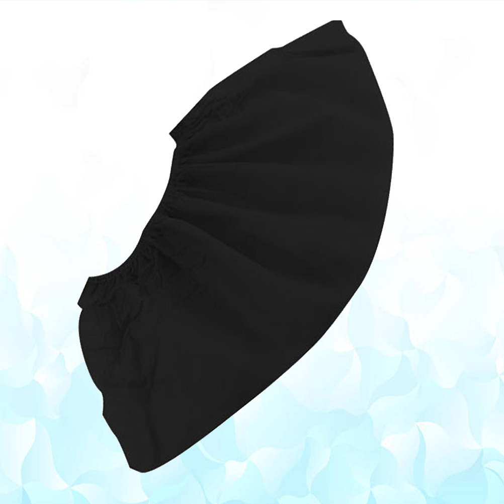 100Pcs Black Disposable Non-woven Shoe Cover Thick Nonwoven Shoe Cover One-time Shoe Cover Non-slip Shoe Cover