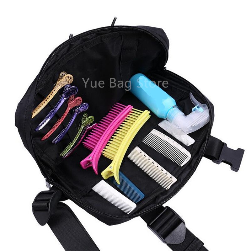 Large Capacity Hairdressing Scissors Bag Large Storage Space Hair Comb Hair Clip Holder Case Double Shoulder Belt Waist Bag 40#7